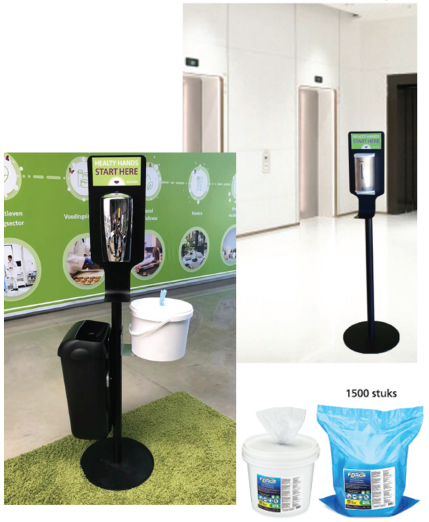 no-touch desinfectie dispenser op paal no-touch desinfectie dispenser op paal